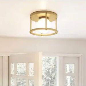 New/Sealed Quoizel Morehouse 10 in. 1-Light Soft Gold Flush Mount Ceiling Light